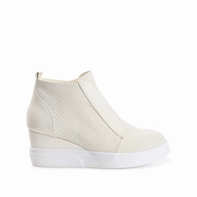 Walk Lifestyle Perforated Tongue CLARA WEDGE SNEAKERS IN VEGAN LEATHER