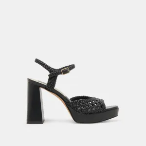 PEYTEN WIDE HEELS BLACK WOVEN STELLA Night Party