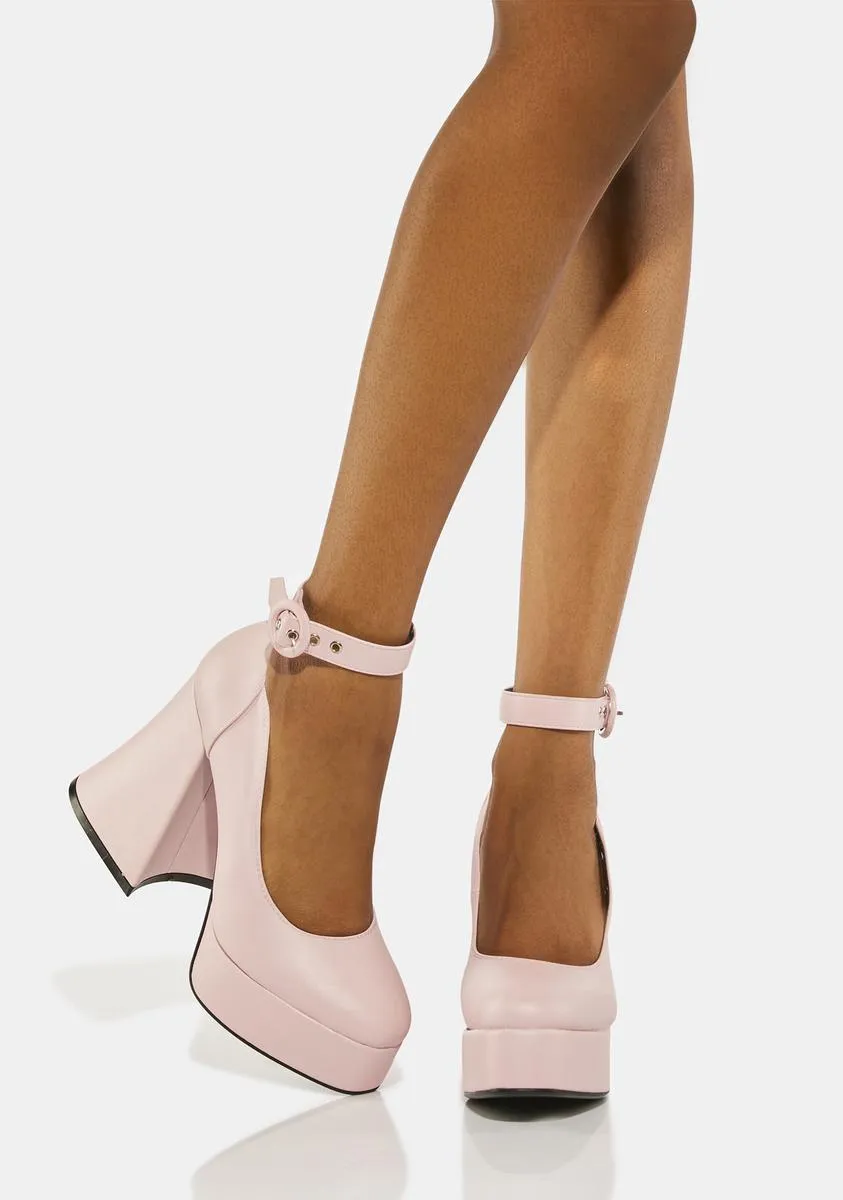 Pink Last Flight Platform Heels