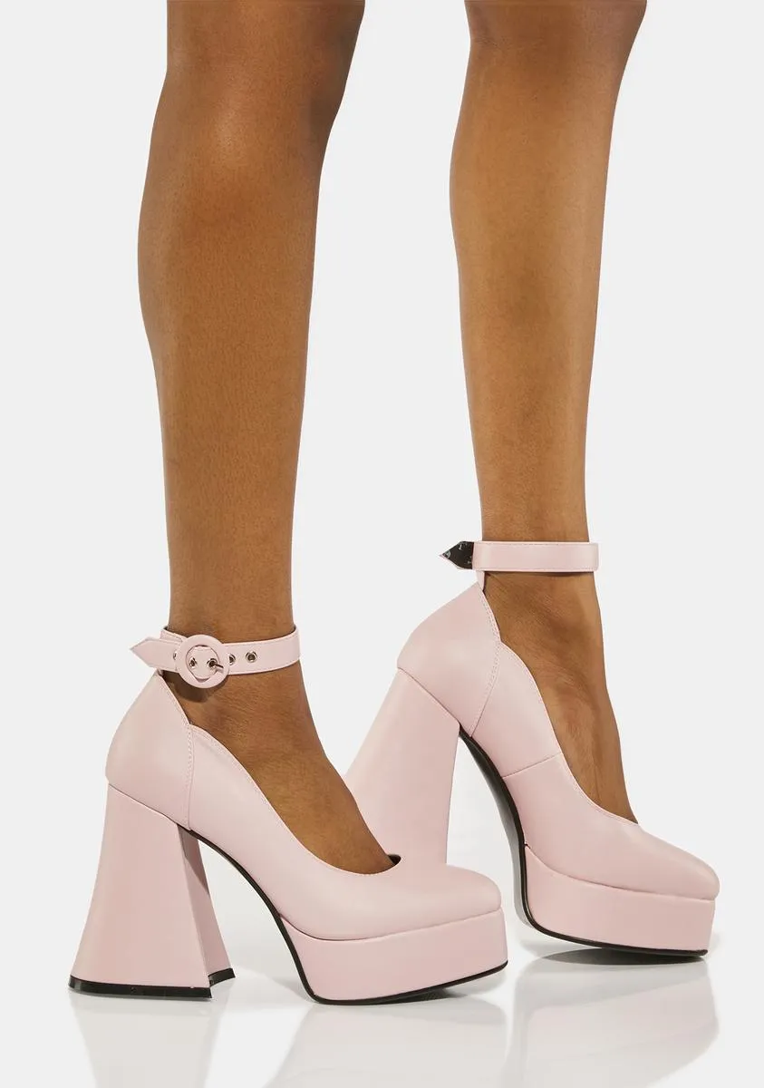 Pink Last Flight Platform Heels