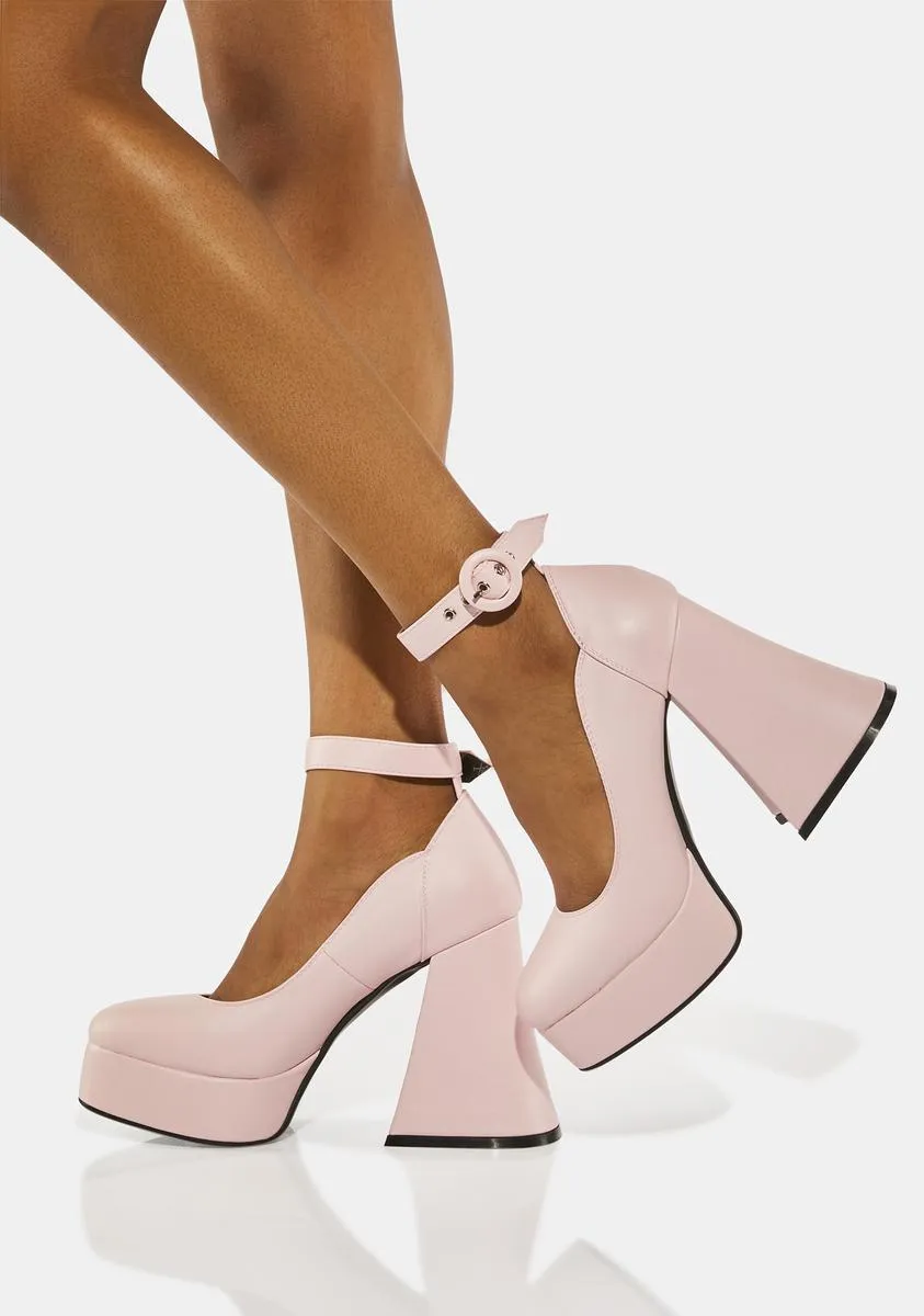 Pink Last Flight Platform Heels