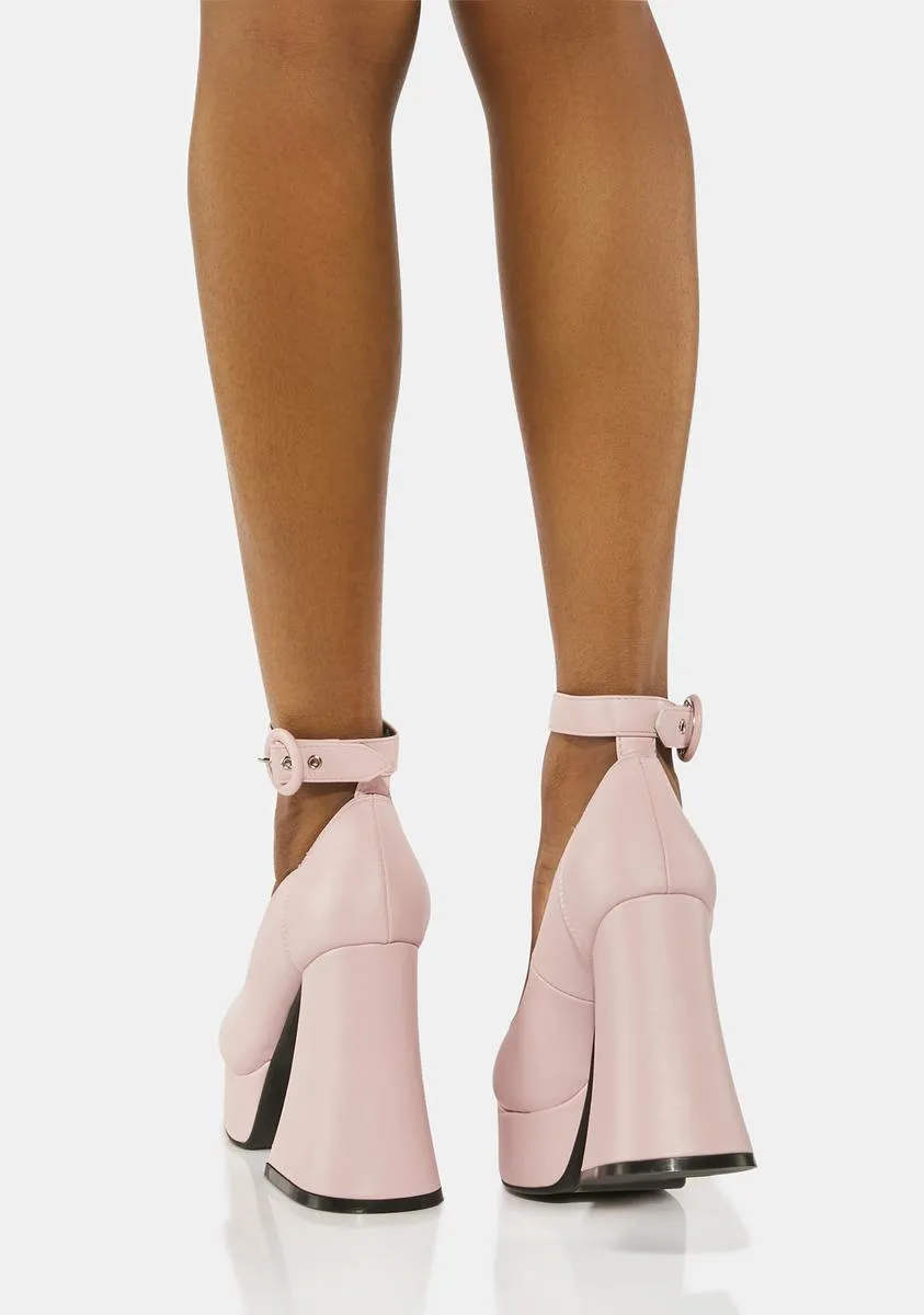 Pink Last Flight Platform Heels