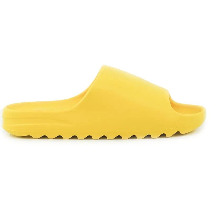 Plain Patterned Slides With Comfortable Sole