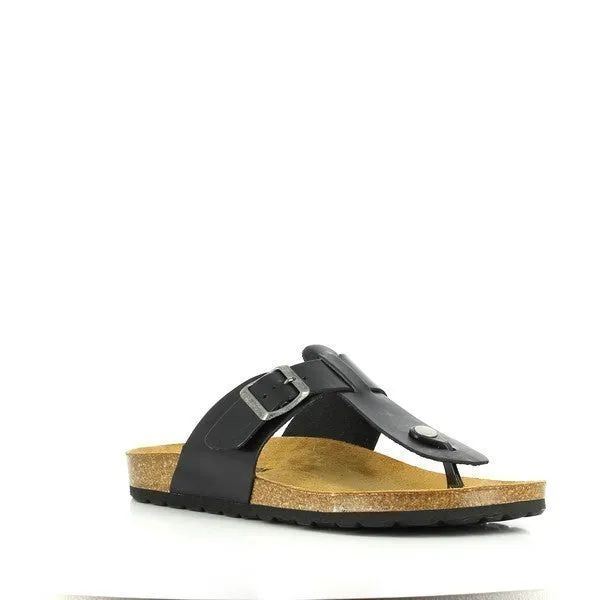 Plakton 100012 Black Thong Sandals