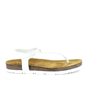 Plakton 565521 White Slingback Thong Sandals