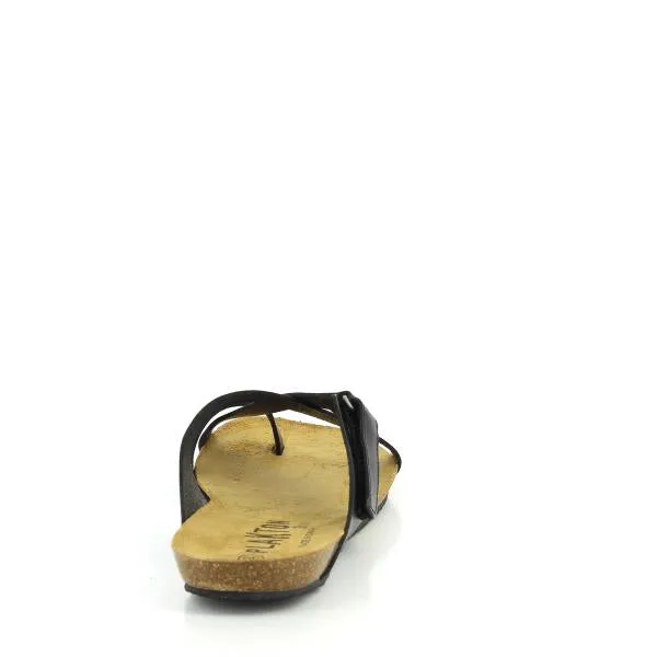 Plakton 575125 Black Thong Women's Sandals