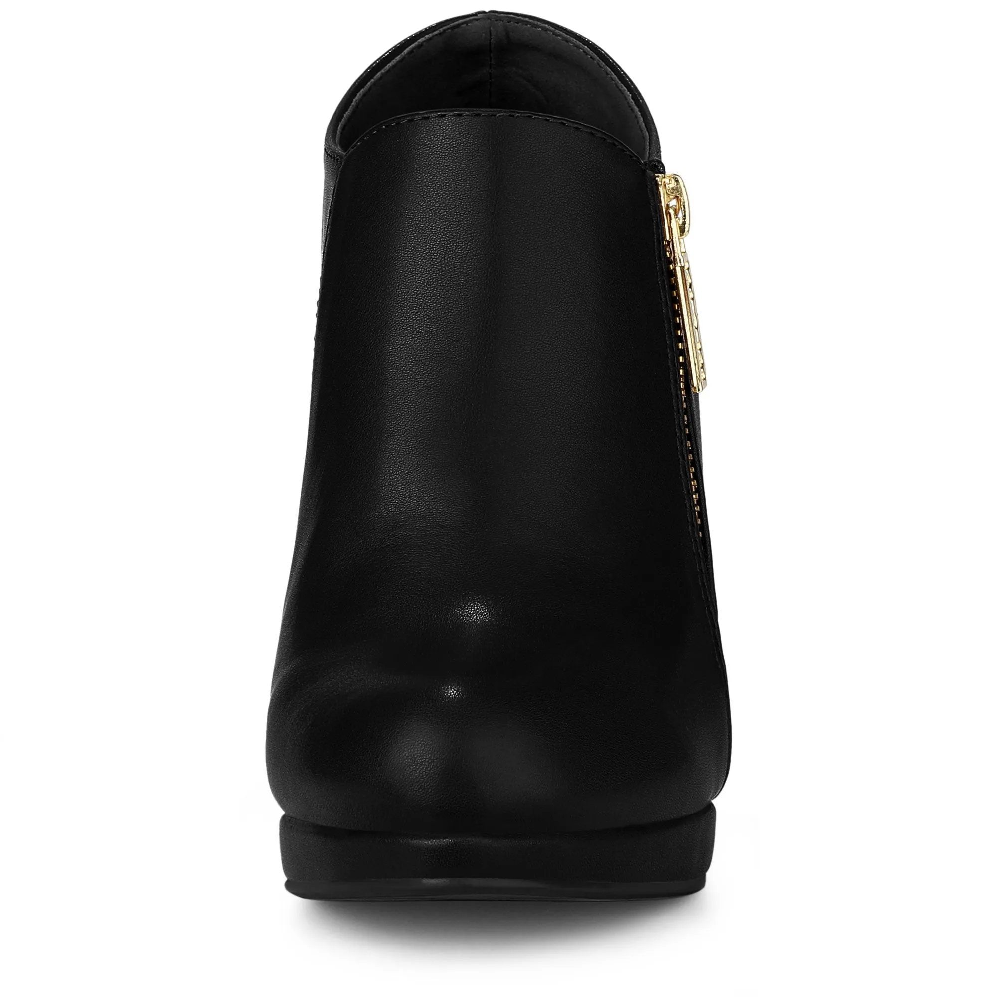 Platform Round Toe Chunky Heel Ankle Boot
