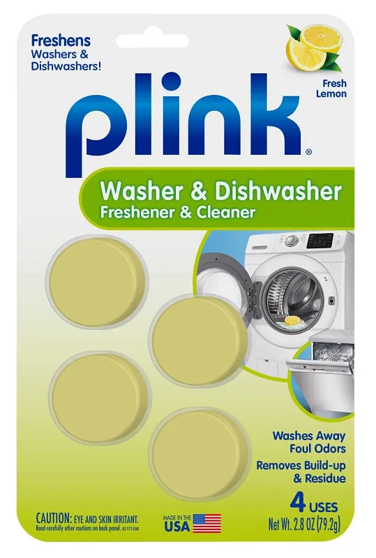Plink PAL124T Dishwasher Freshener and Cleaner, Fresh Lemon, 2.8 oz Pack, Tablet :CD4: QUANTITY: 1