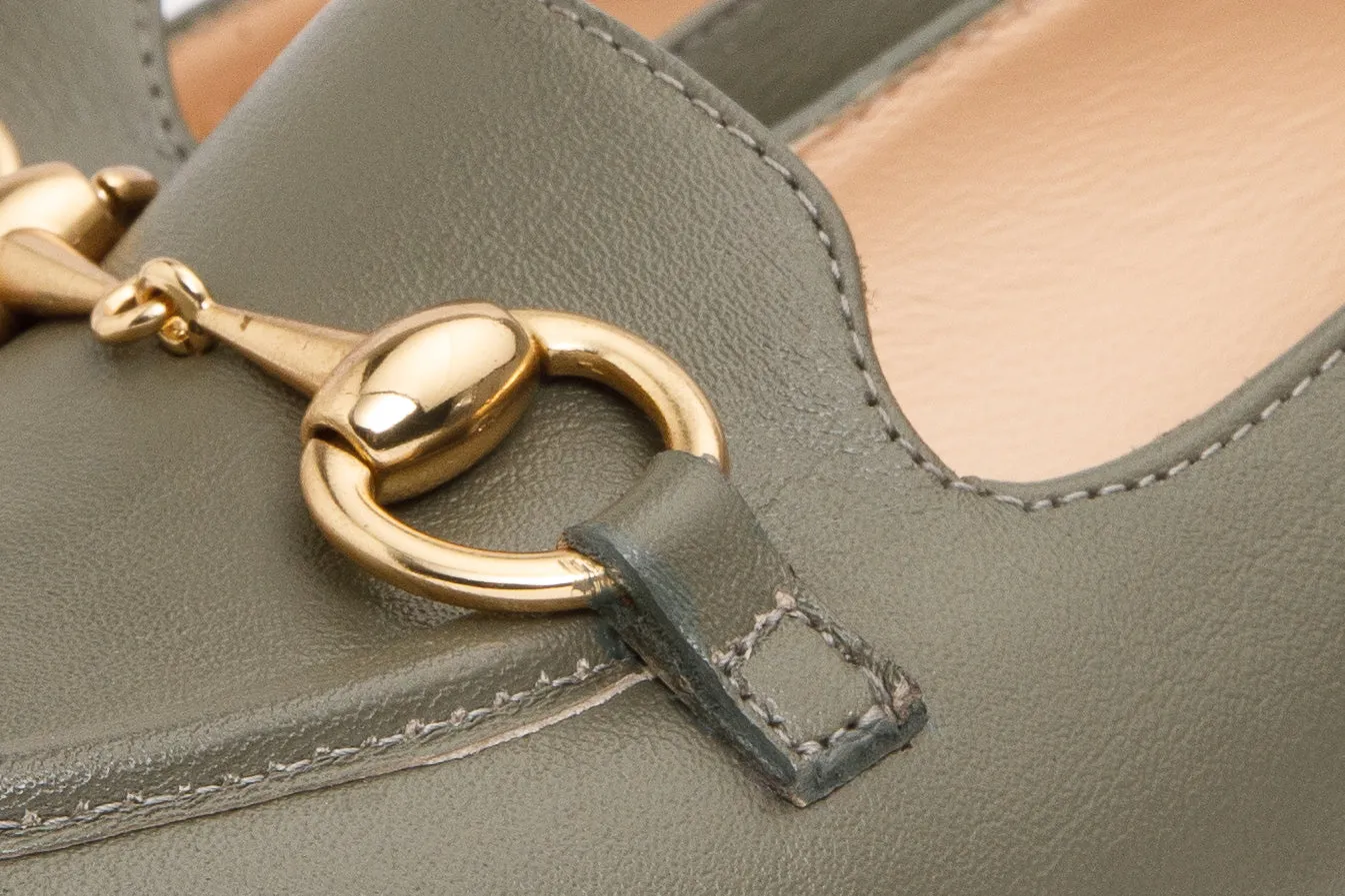 The Delhi Green Leather Block Heel Pump Women Shoe Comfy Heels Chic Dress Shoes