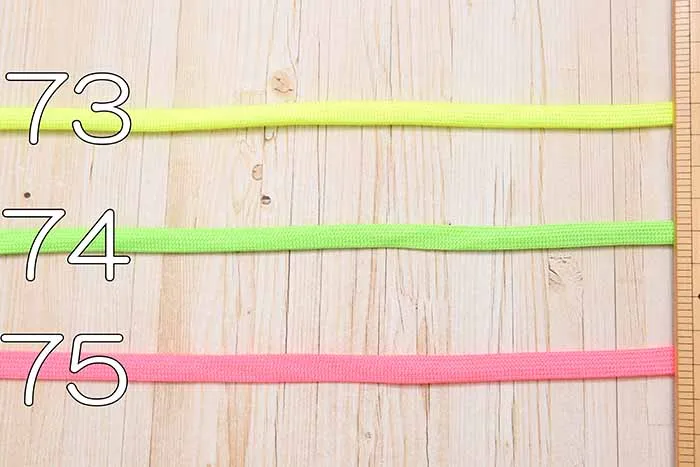 Polyester code neon color about 8mm width