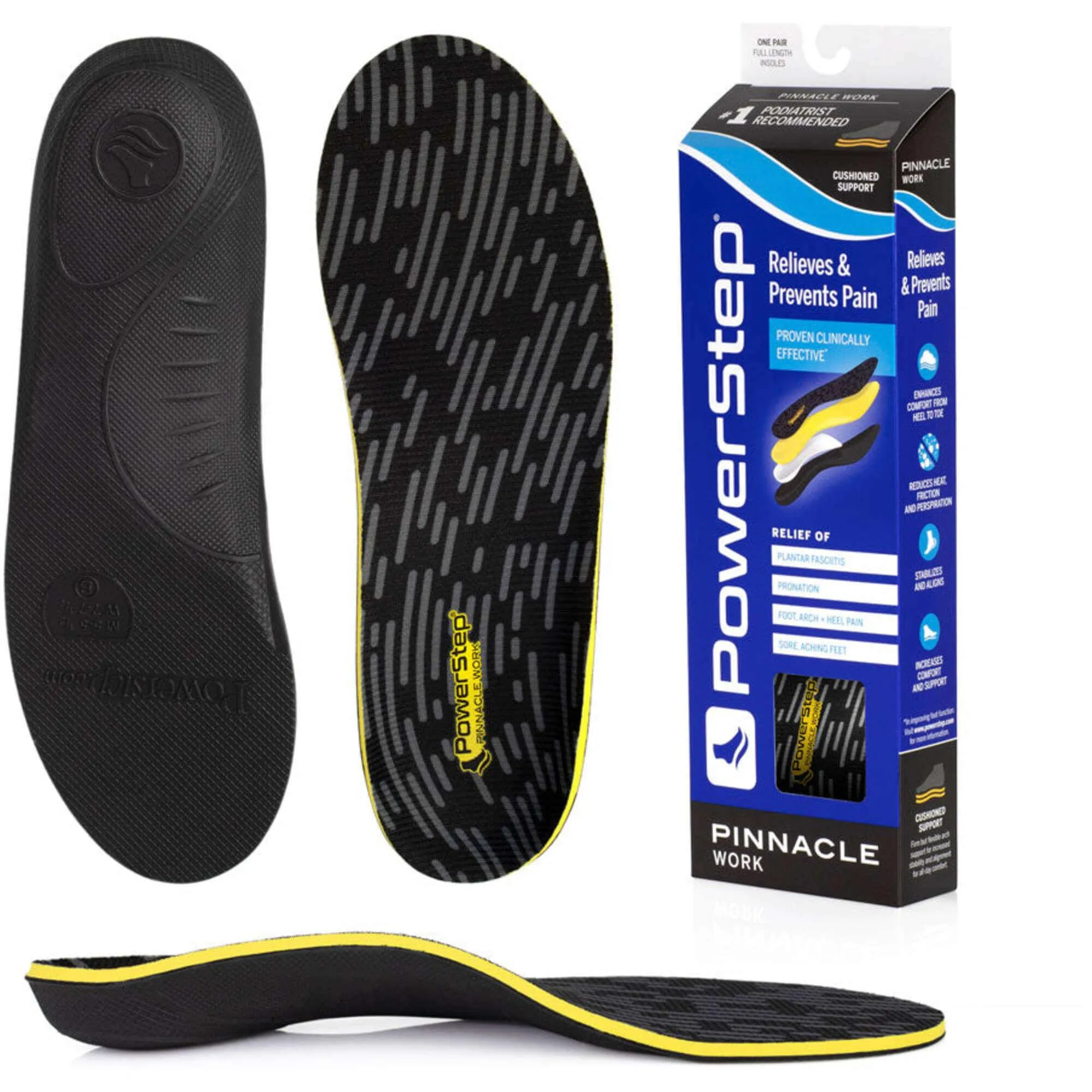 PowerStep Insoles - Pinnacle Work Neutral Arch Support Insoles