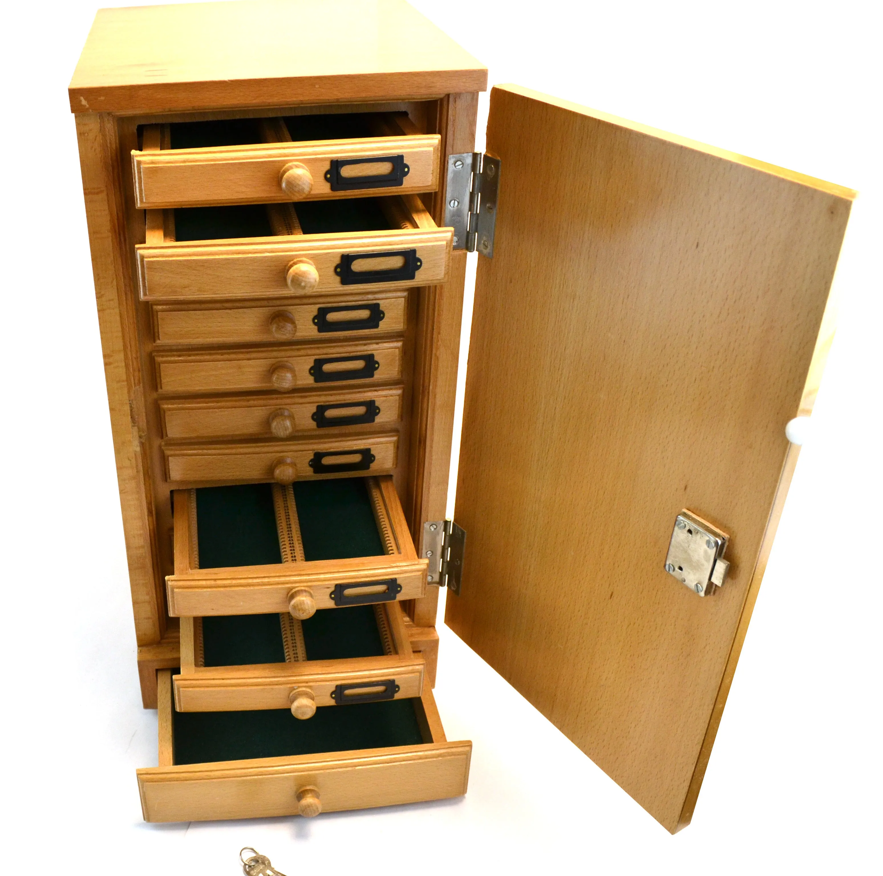 Premium Wooden Slide Cabinet, 10 Drawer - 1000 slide Capacity - Eisco Labs