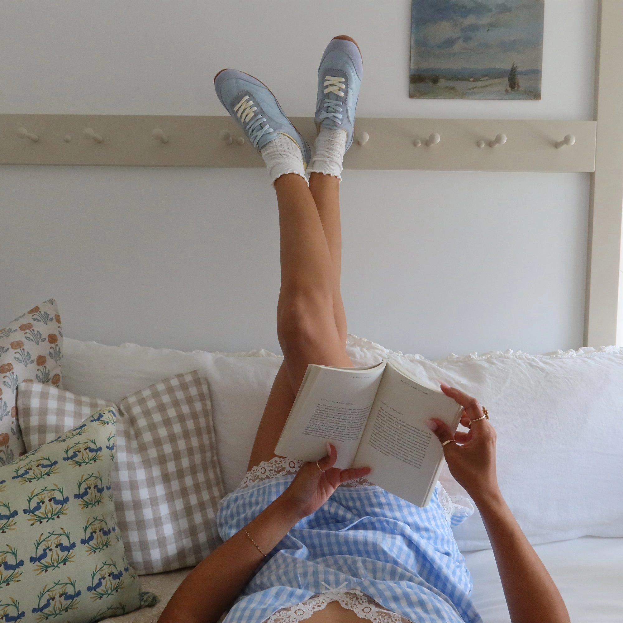 LAINI SNEAKERS BLUE MULTI LEATHER Knit Surface