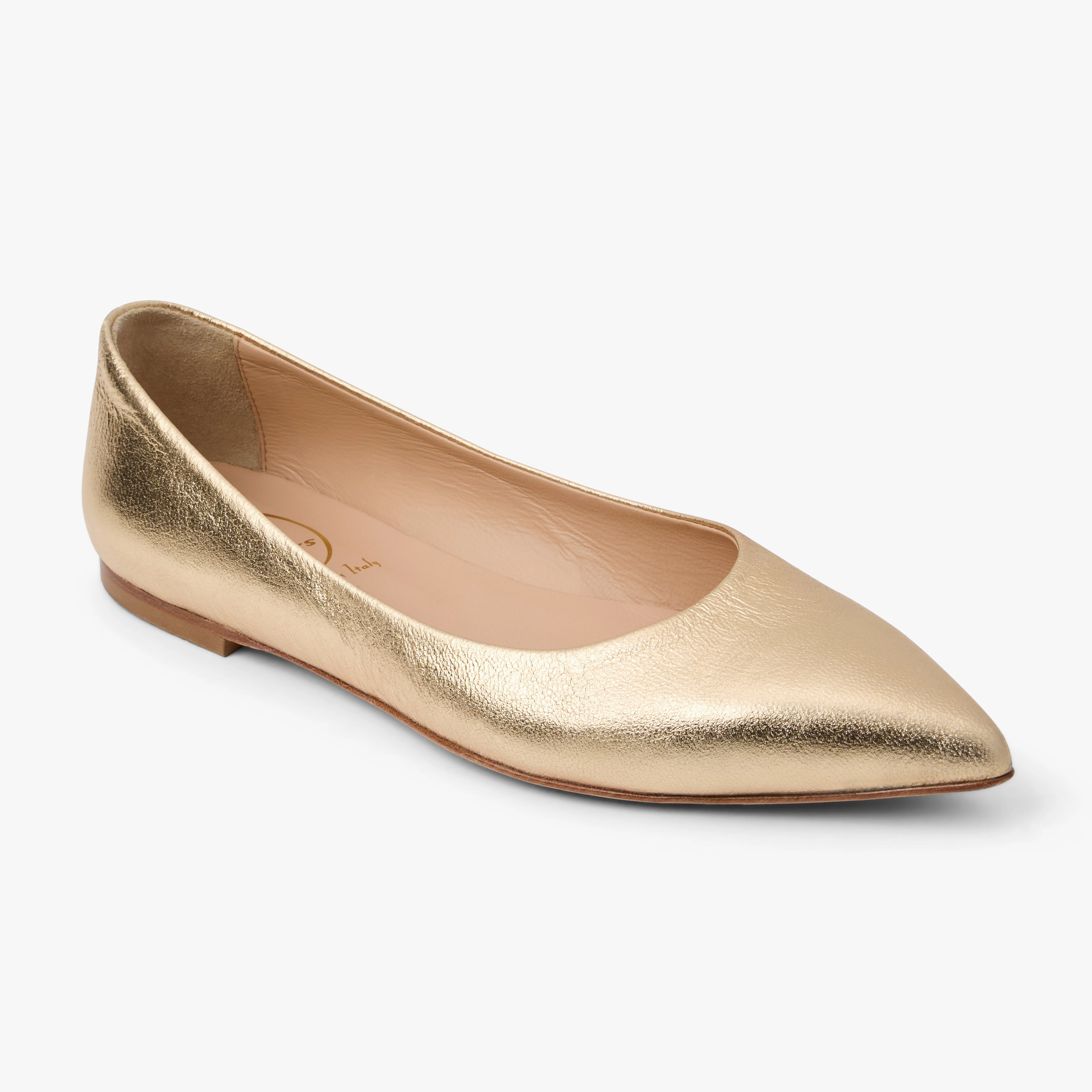 Comfortable Style Gabrisa Italian Leather Pointed Toe Flat