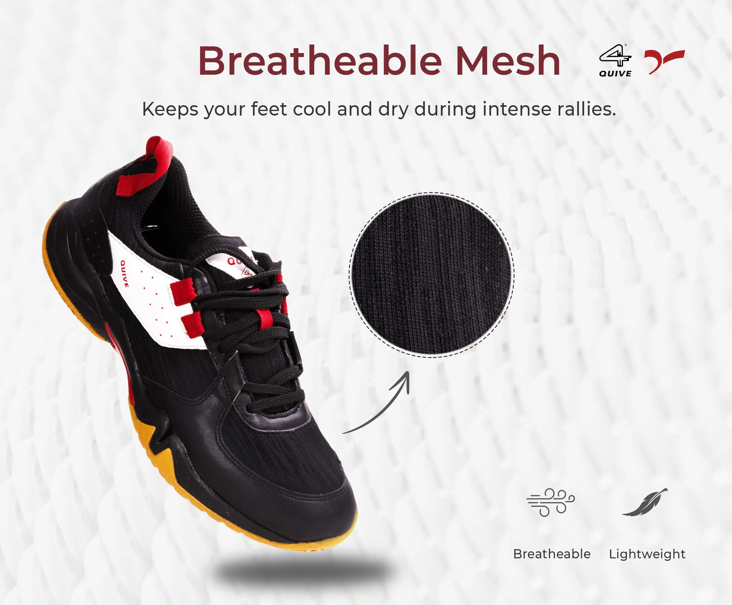 QUIVE BOUNCE Badminton Tennis and Squash Court Shoes