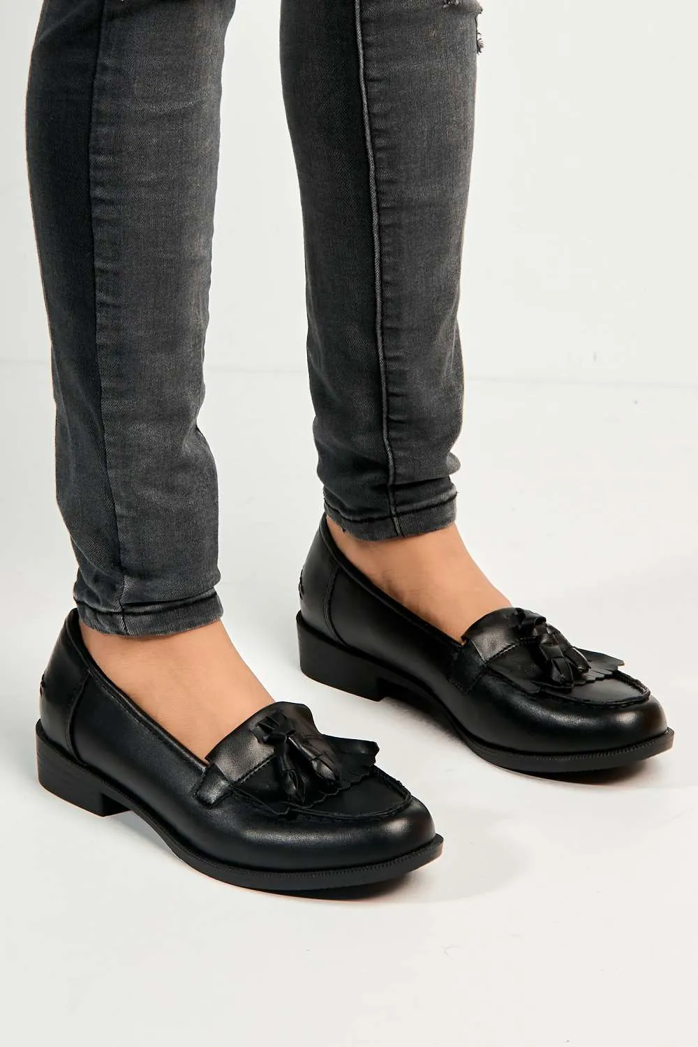 Radley Flat Fringe Toggle Loafer in Black Matt