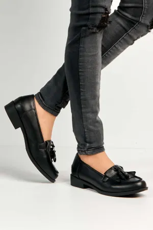 Radley Flat Fringe Toggle Loafer in Black Matt