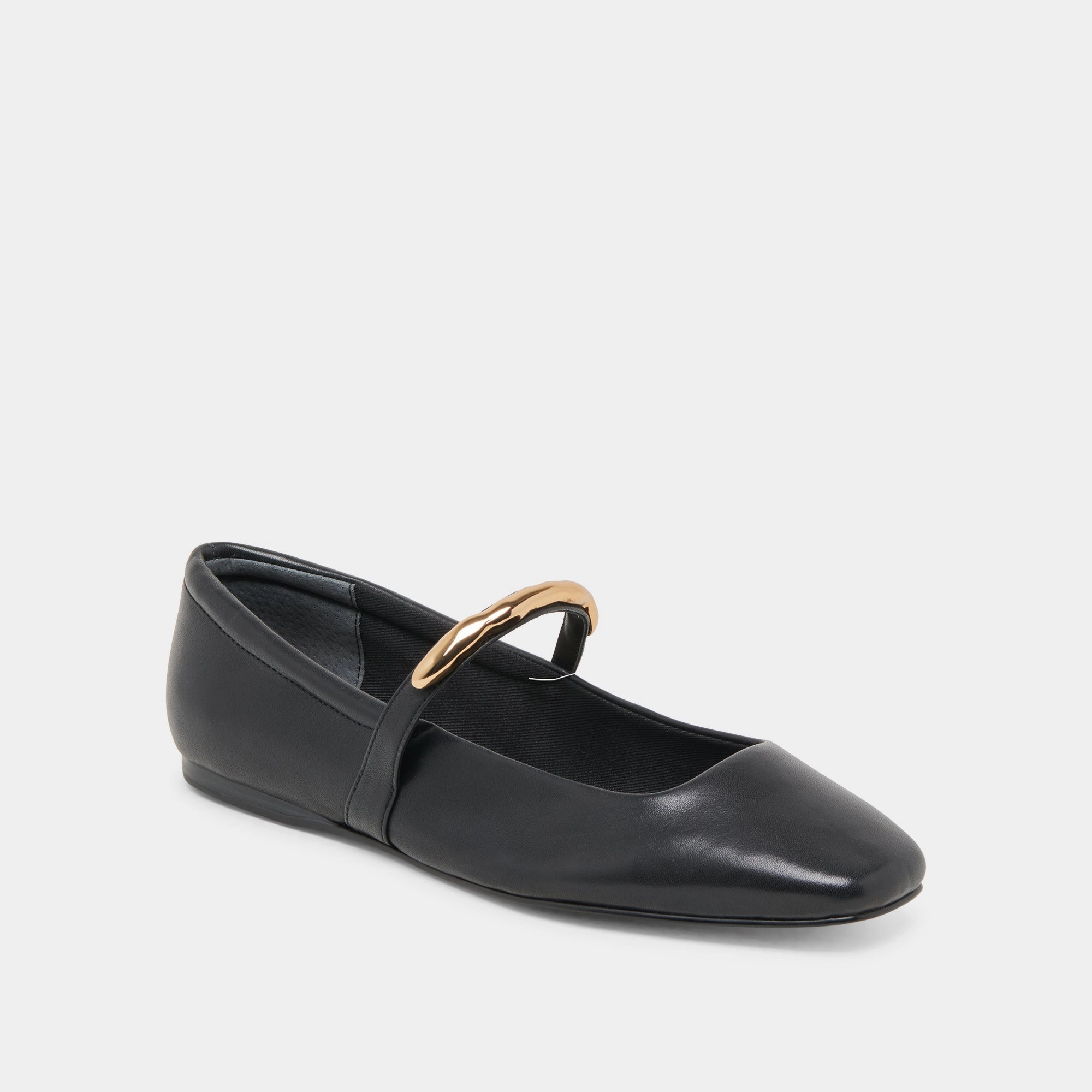 Supportive Cushioning RADYA BALLET FLATS BLACK LEATHER