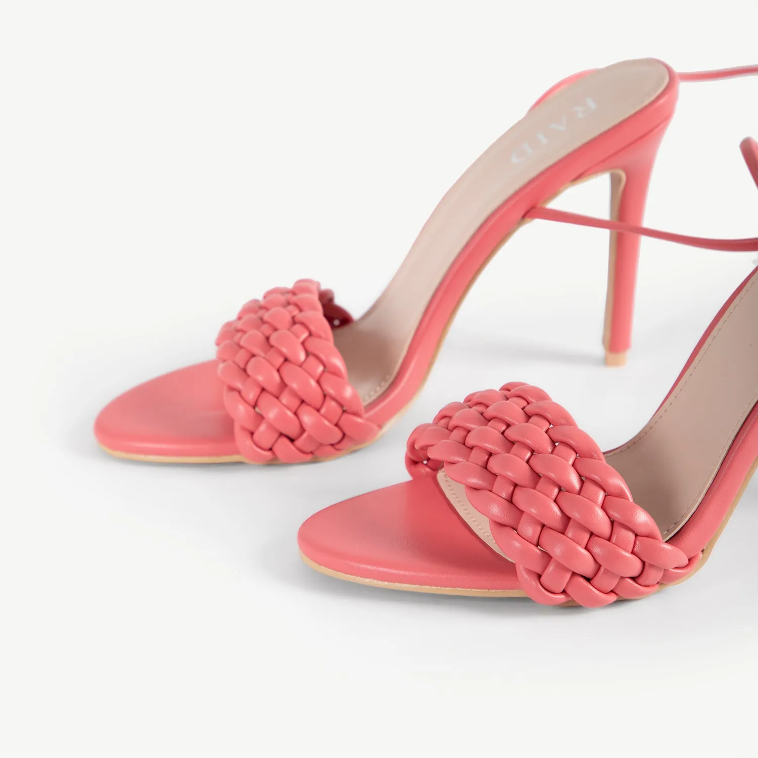 RAID Garry Strappy Heeled Sandal In Pink