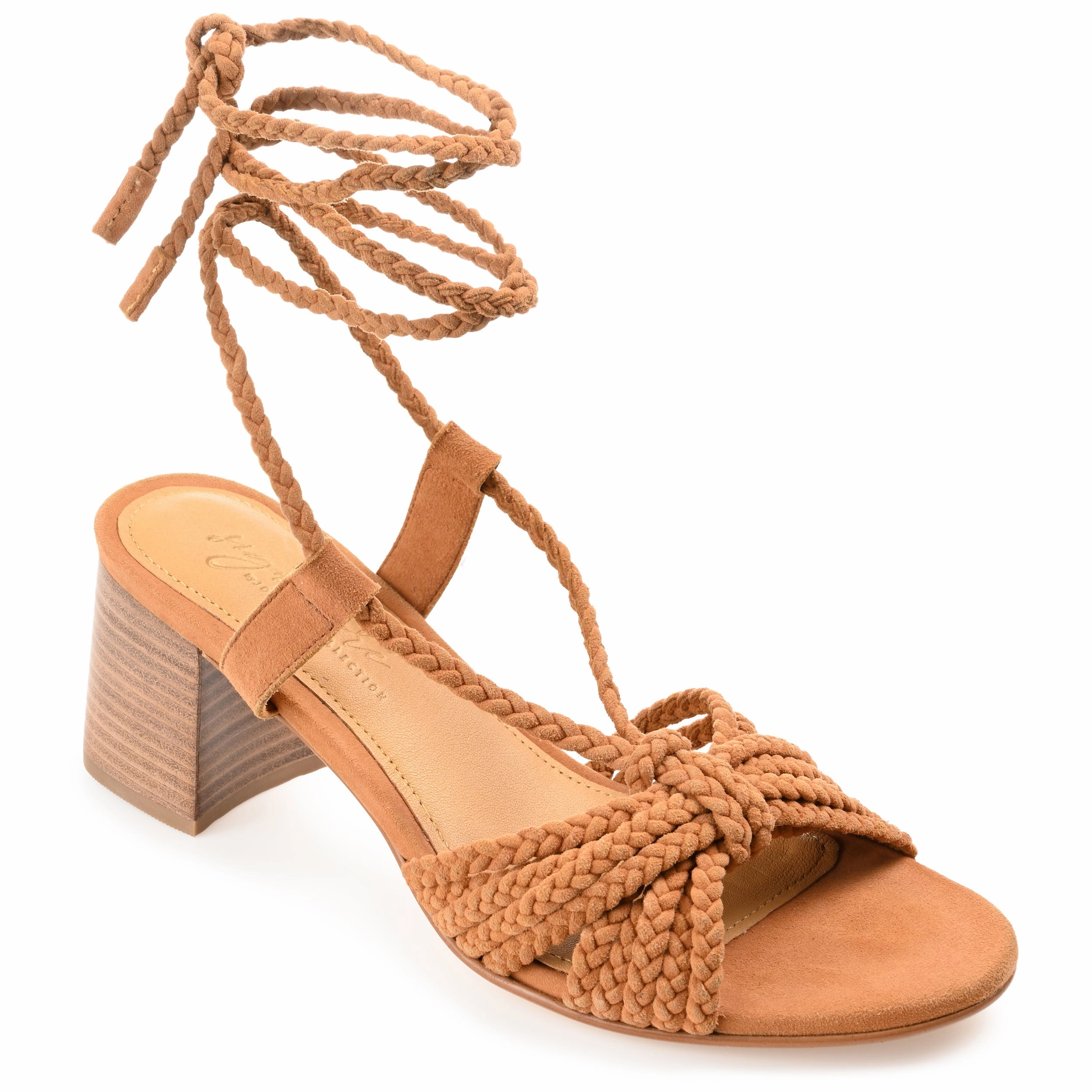 Comfort Cushion RAILEE STRAPPY HEELED SANDALS IN SUEDE