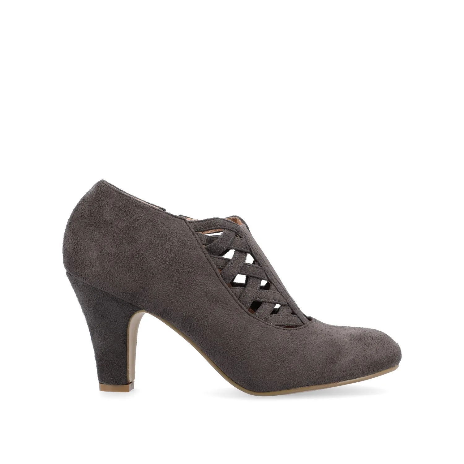 PIPER CONE HEELED BOOTIES IN FAUX SUEDE Adventure Time