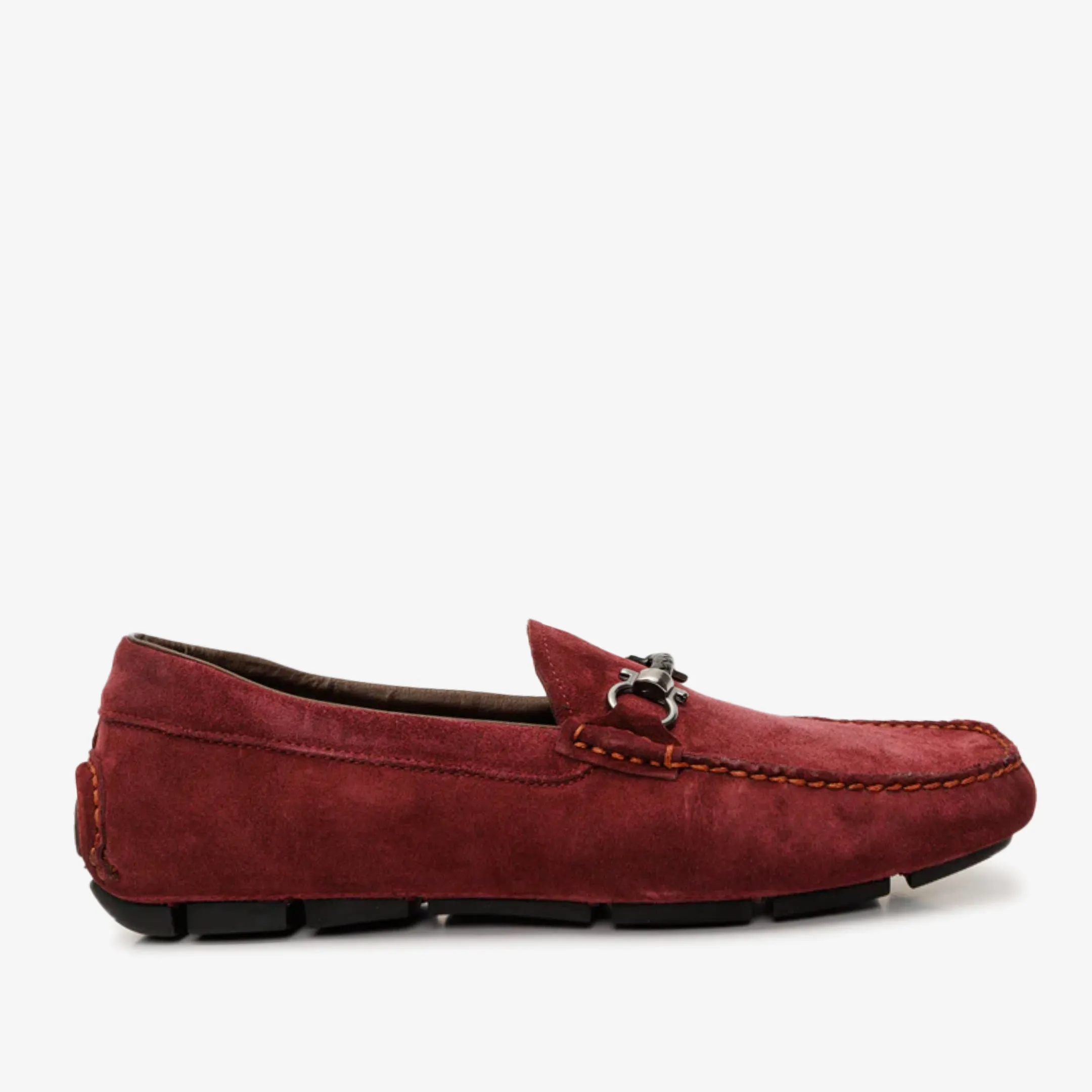 Soft Motion The Bari Burgundy Suede Leather Bit Drive Loafer Men  Shoe