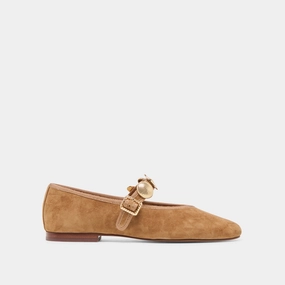 RELAN BALLET FLATS LT BROWN SUEDE Coast Step