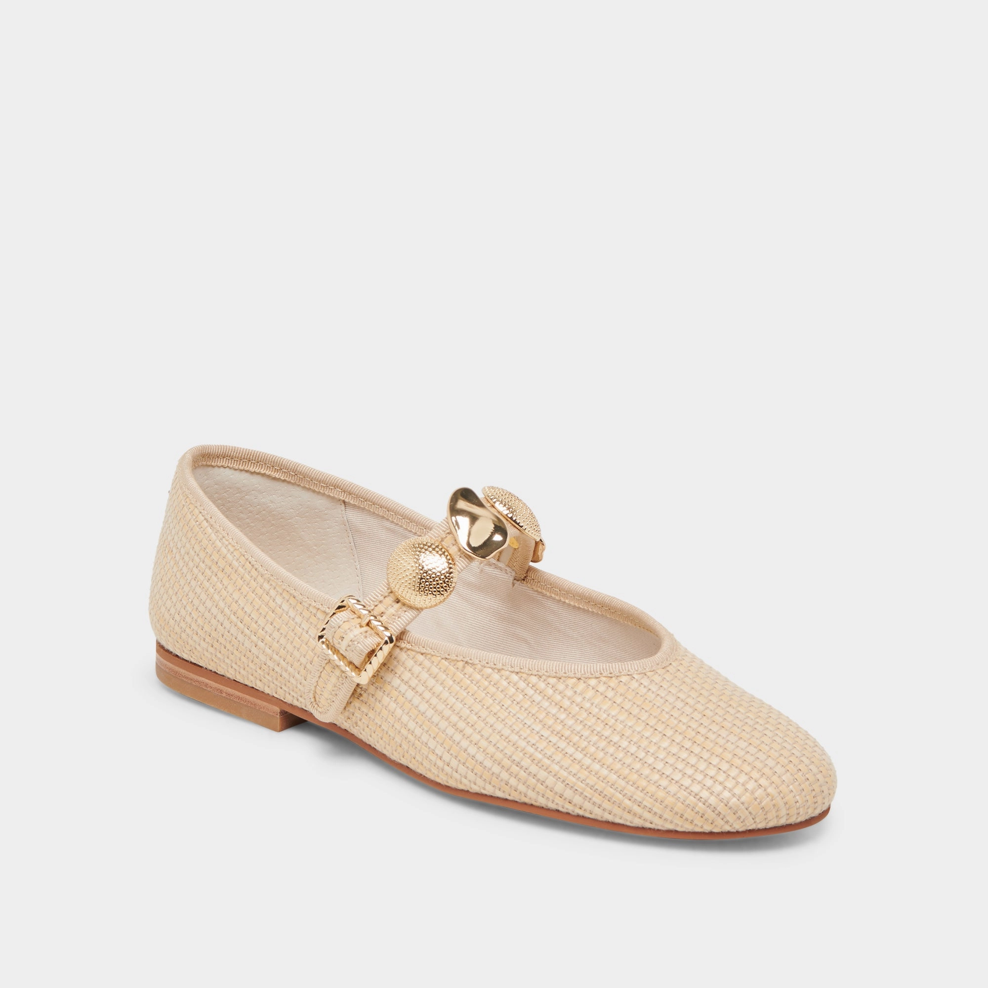 RELAN BALLET FLATS LT NATURAL RAFFIA Chic Slip Light Comfort Flats