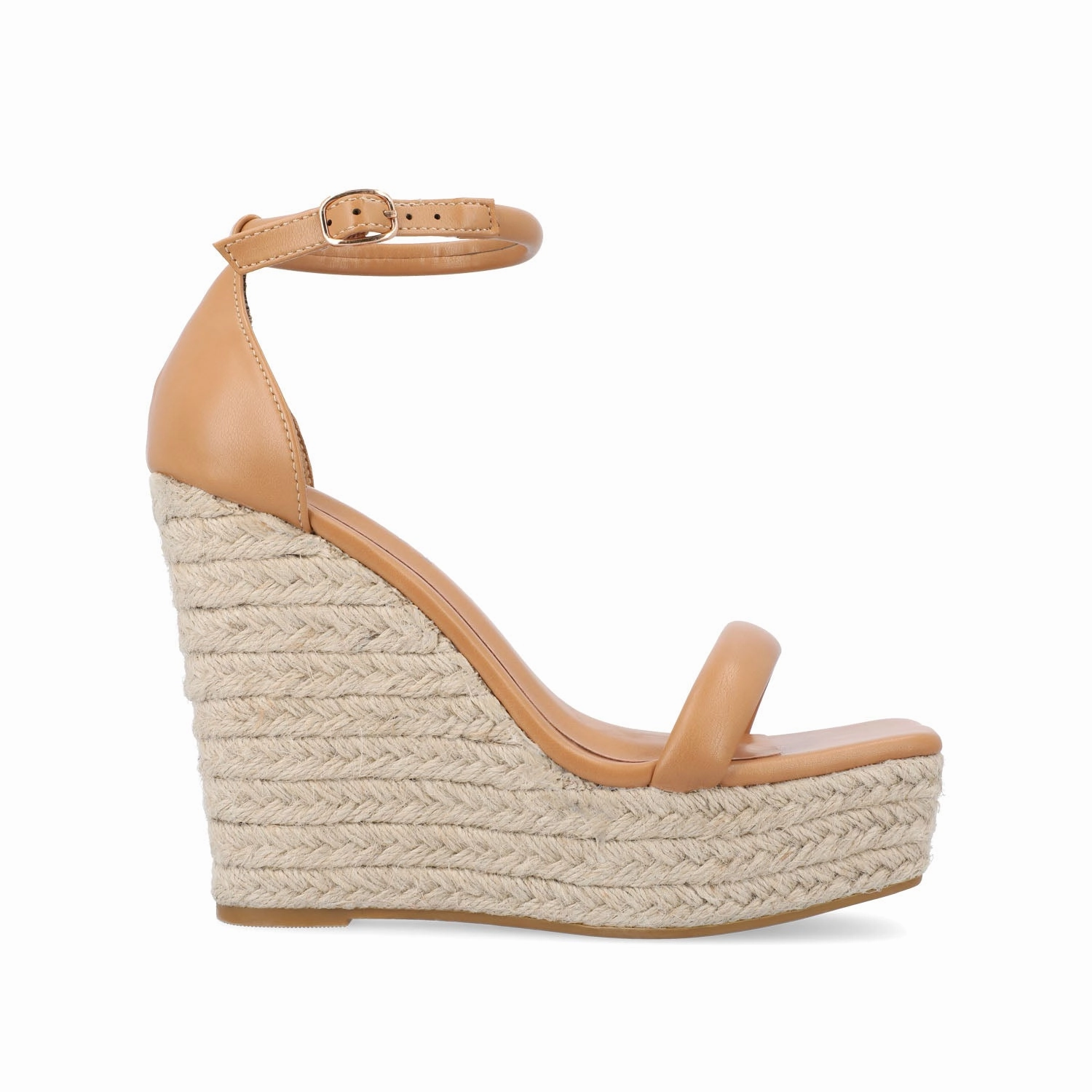 OLESIA ESPADRILLE WEDGE SANDALS IN VEGAN LEATHER Sleek Casual Flats Quick Dry Strap Material