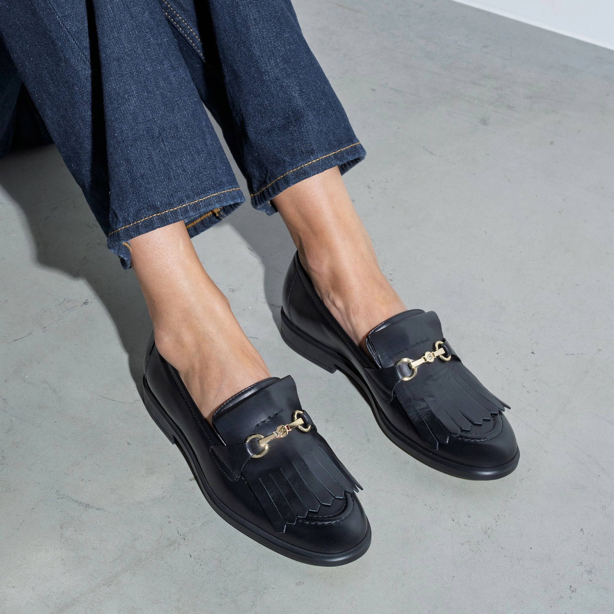 Vend?me Lave black calfskin leather loafers Soft Soles