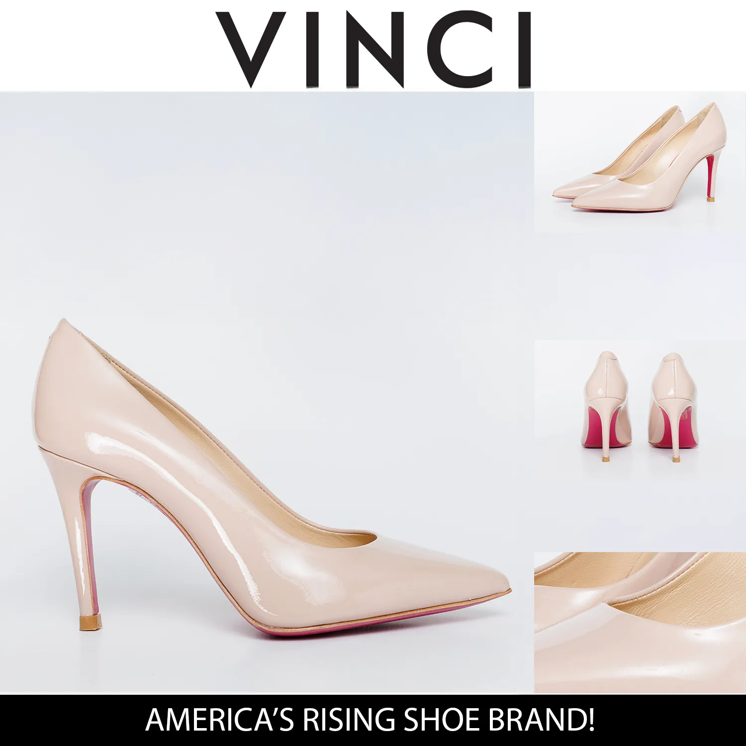 Simple Chic Premium Finish The Ege Cream Leather Pump Fuchsia Sole Women Shoe