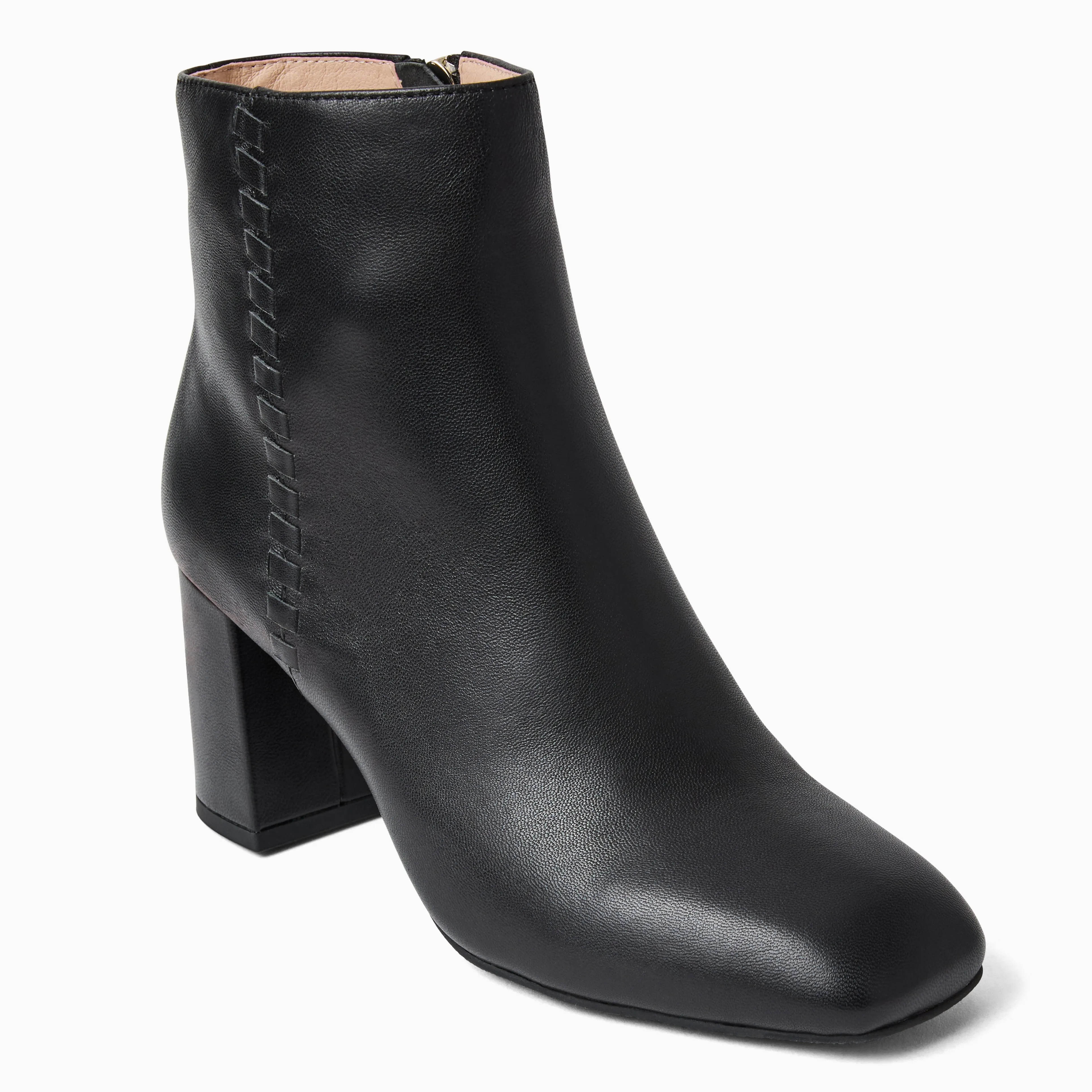 Work Utility Augustine Leather Block Heel Bootie