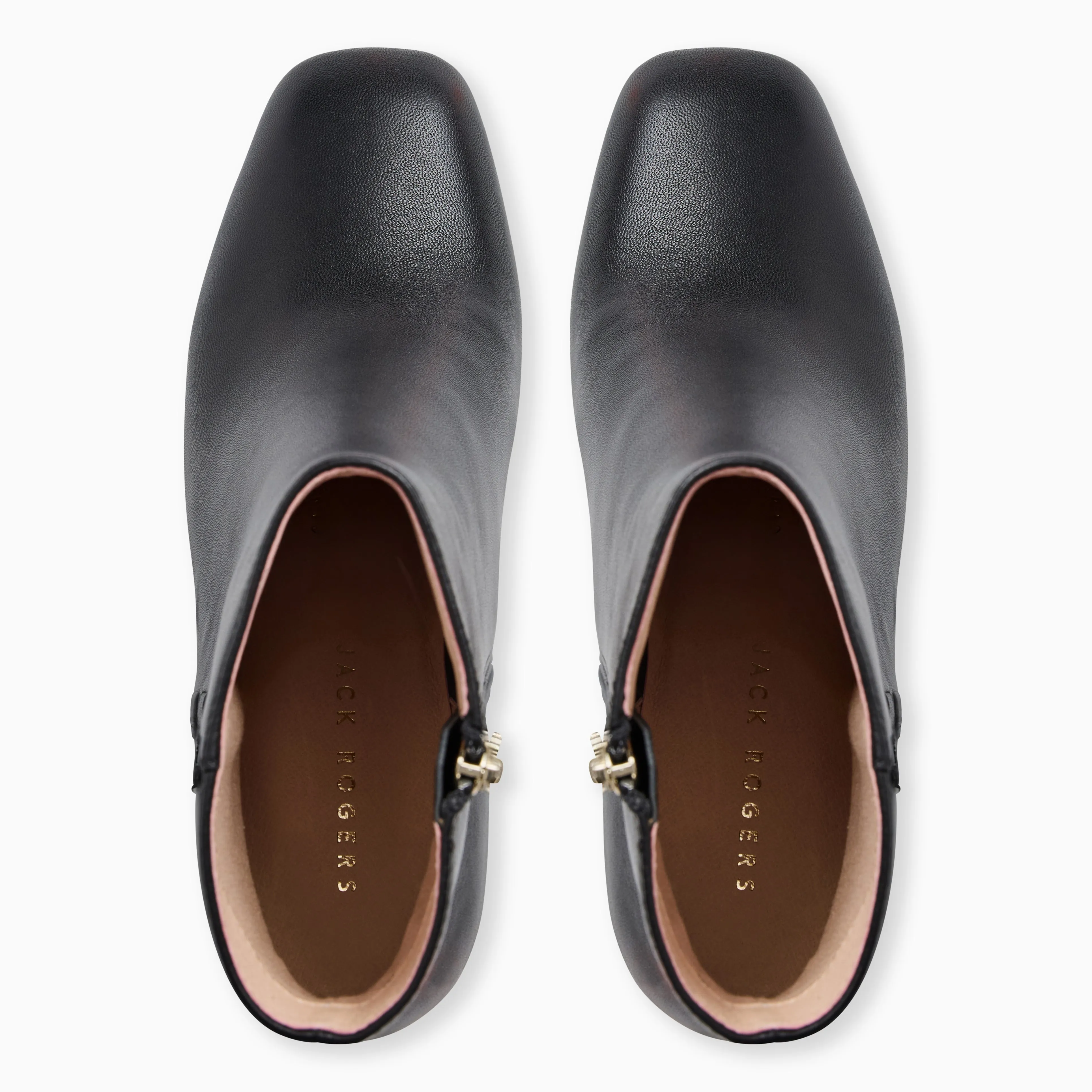 Augustine Leather Block Heel Bootie Modern Lines