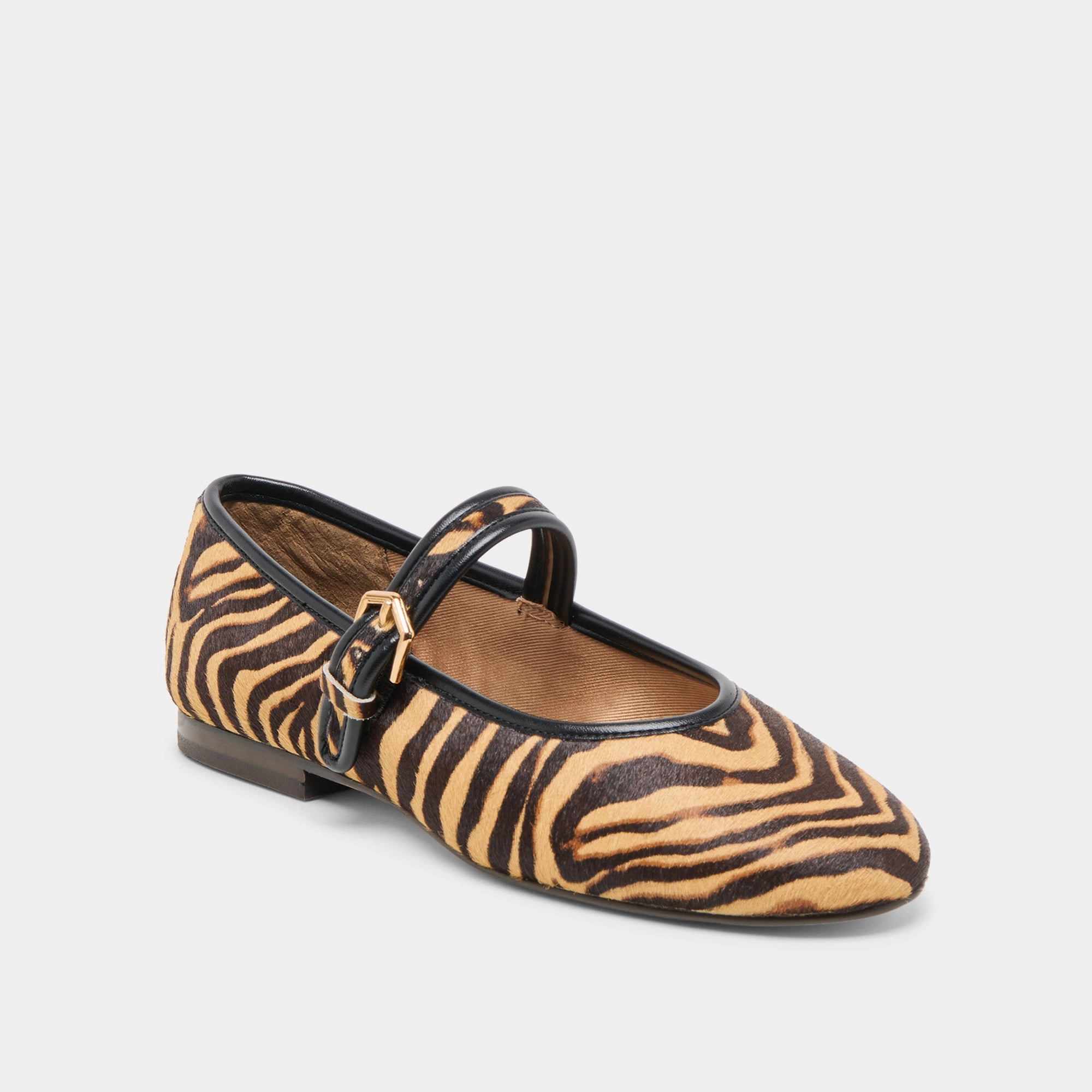ROSLYN BALLET FLATS TIGER CALF HAIR Padded Tongue