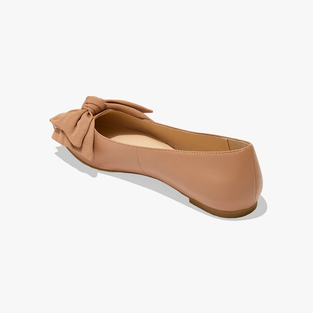 Bazaar Day Wave Path Debra Leather Bow Ballet Flat