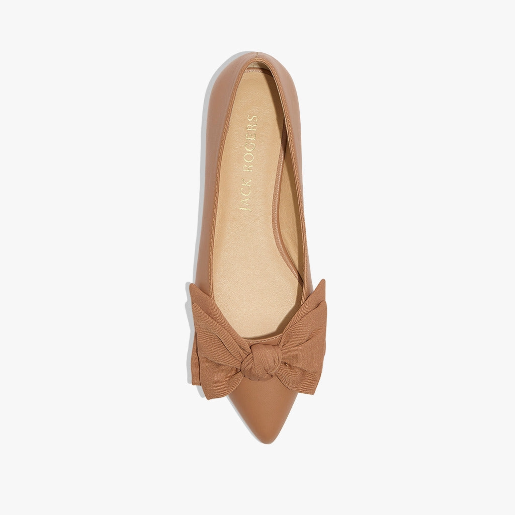 Dance Night Debra Leather Bow Ballet Flat