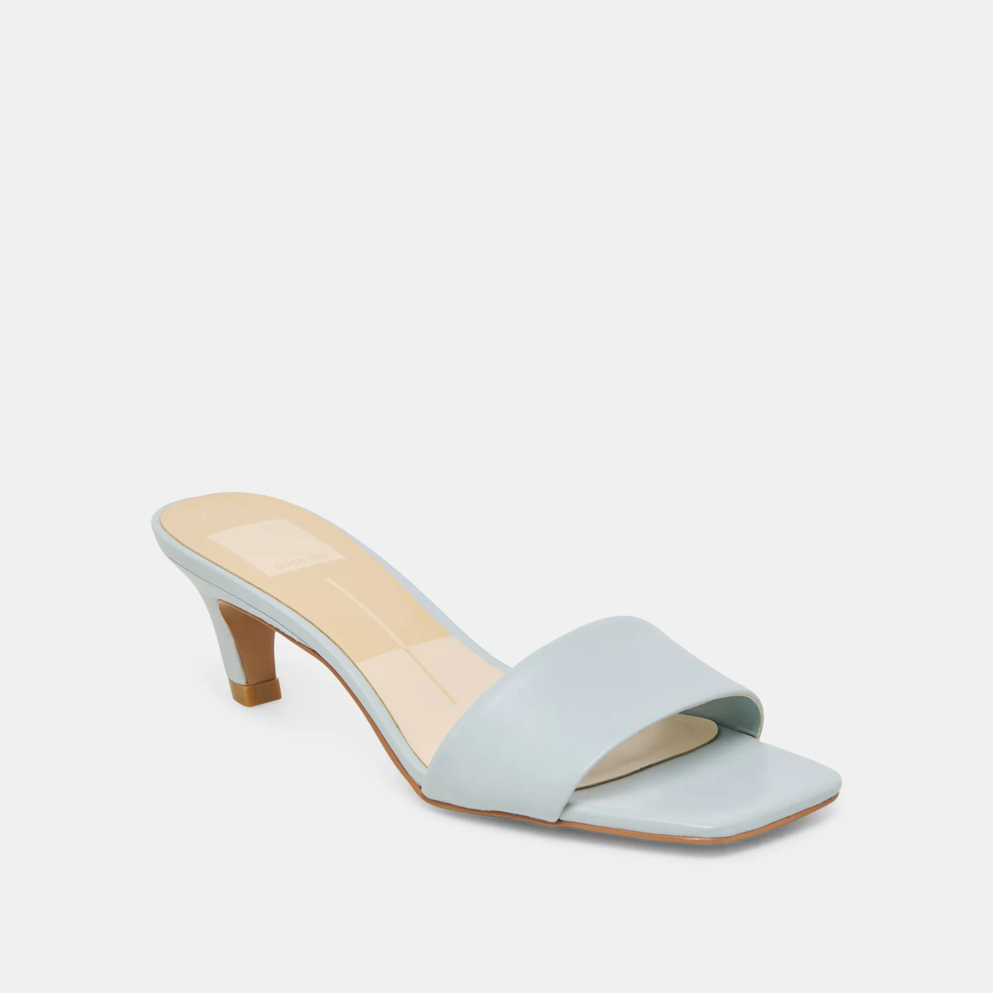 Sleek Shape Iconic Shape REXA HEELS ICE BLUE LEATHER