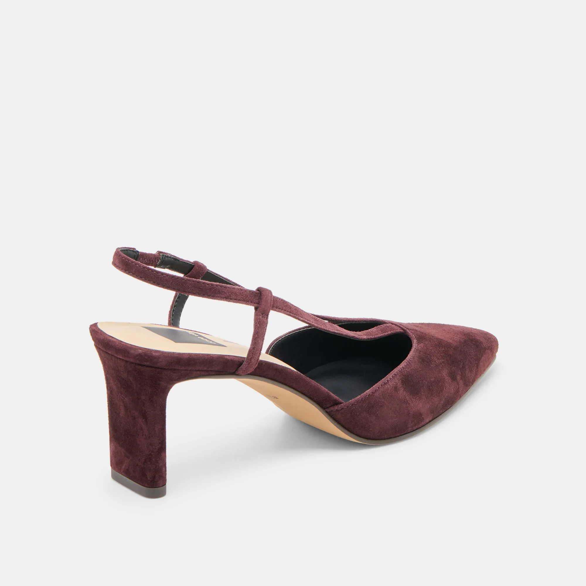 Dressy Footwear Sleek Heels GINAY HEELS MULBERRY SUEDE