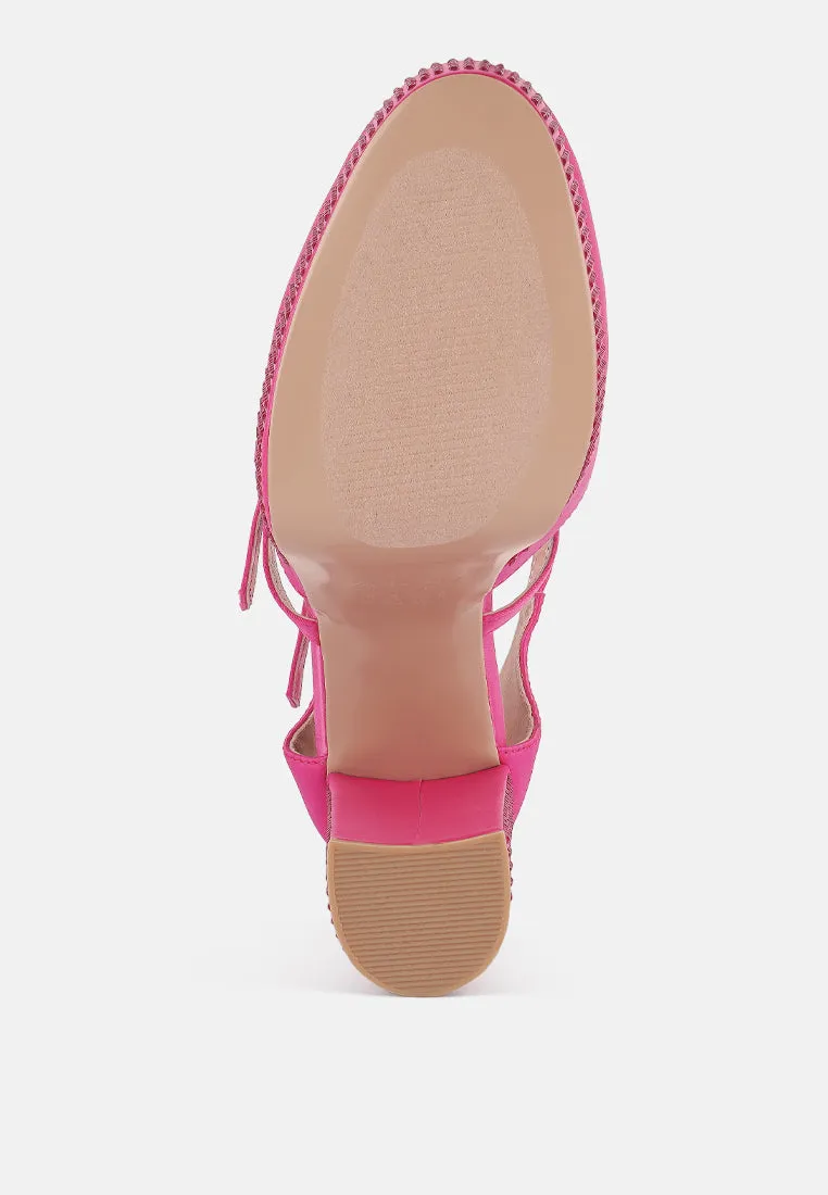 Rhinestones embellished platform mary jane sandals