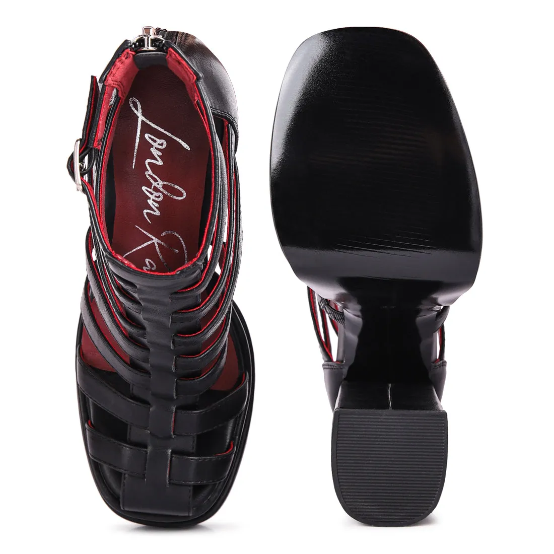 Rielle High Platform Cage Bootie Sandal