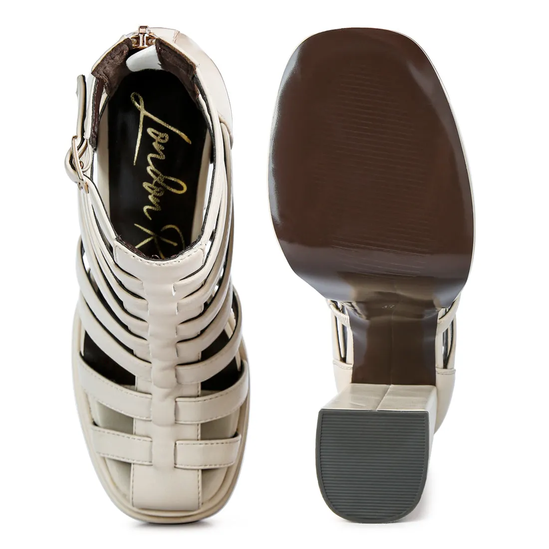 Rielle High Platform Cage Bootie Sandal