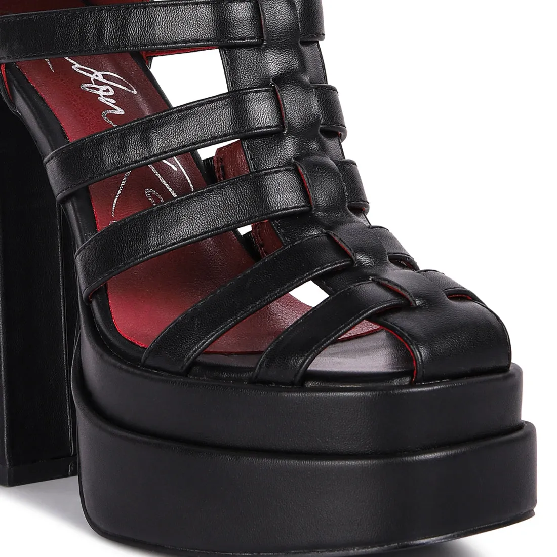 Rielle High Platform Cage Bootie Sandal