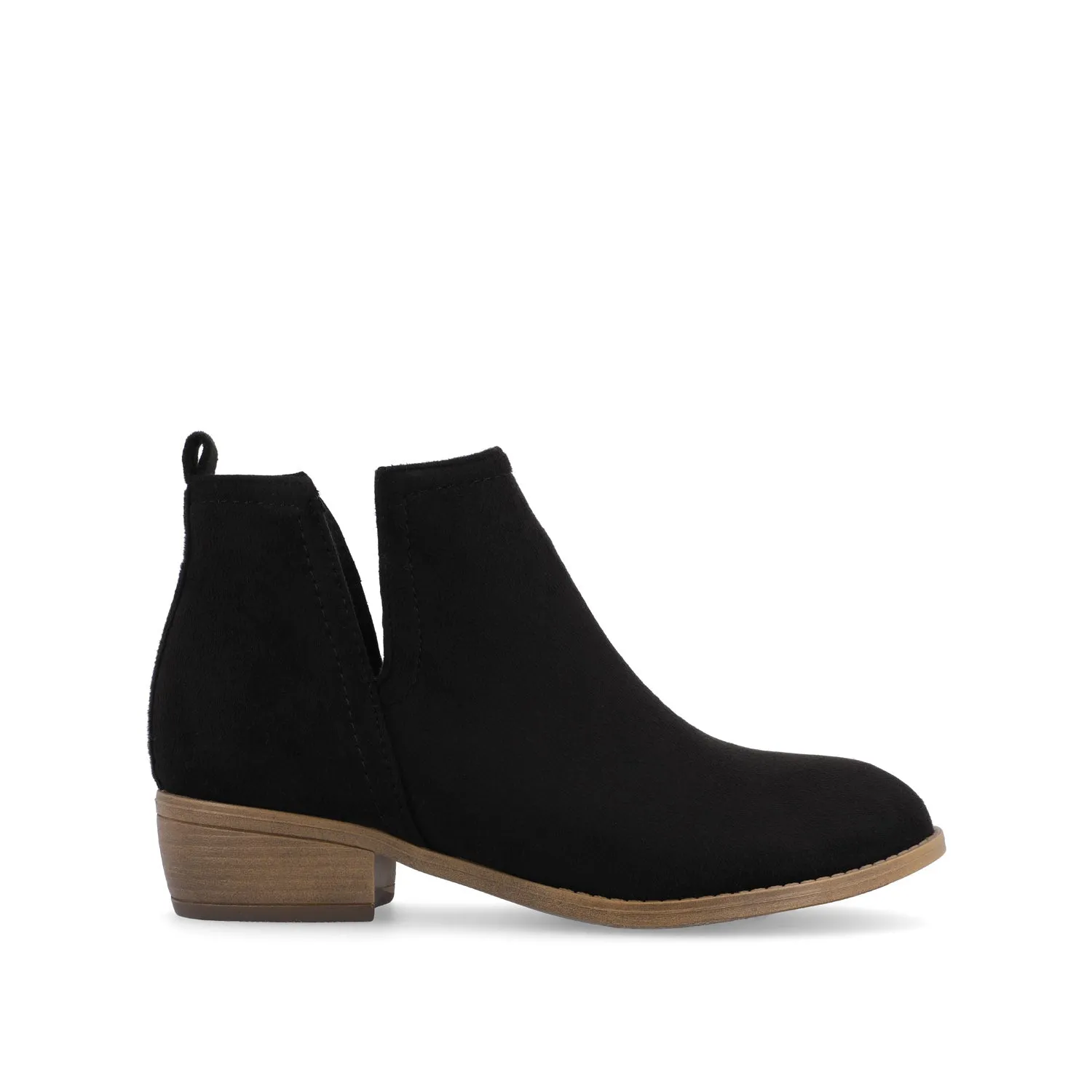 RIMI BLOCK HEELED BOOTIES IN FAUX SUEDE Rugged Built Rainy Day Commuter