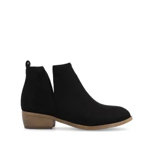 RIMI BLOCK HEELED BOOTIES IN FAUX SUEDE Rugged Built Rainy Day Commuter