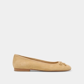 Good Traction All-Day Comfortable Shoes RITLA BALLET FLATS HONEY SUEDE - re:vita