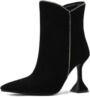 Roimaash Elegant Women Dress Boots High Heels Pointed Toe