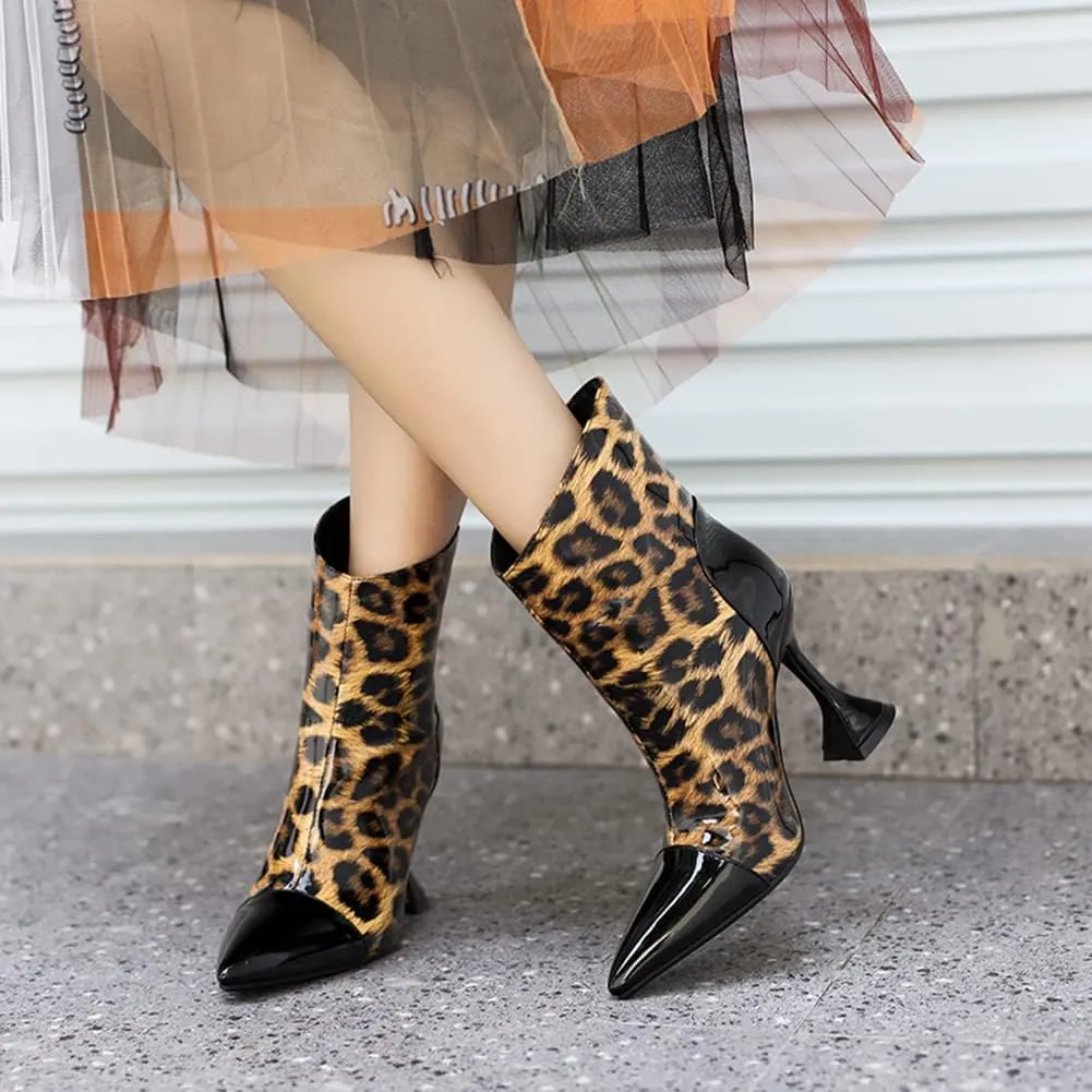 Roimaash Elegant Women Dress Boots High Heels Pointed Toe