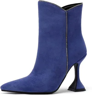 Roimaash Elegant Women Dress Boots High Heels Pointed Toe