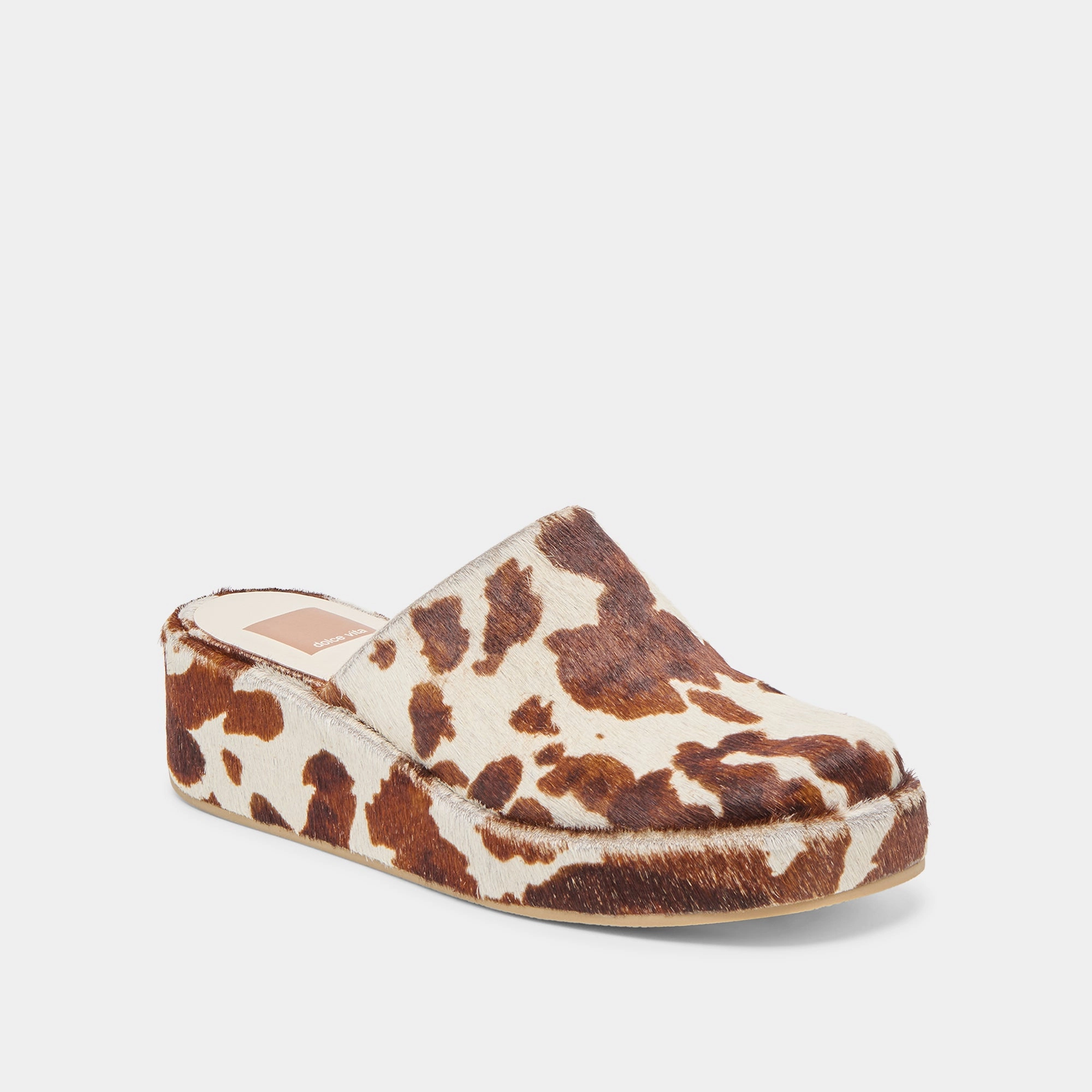 ROSITA FLATS COCOA TAURUS CALF HAIR Ceremony Step