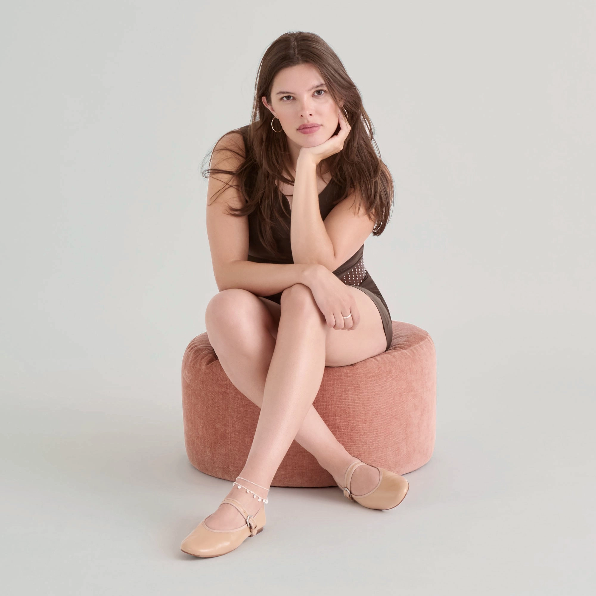 Open Fest Comfortable Vibe ROSLYN BALLET FLATS LIGHT TAN LEATHER